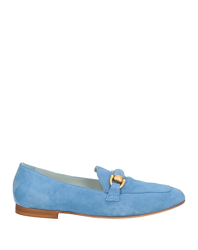 POESIE VENEZIANE Mokassins Himmelblau Leder
