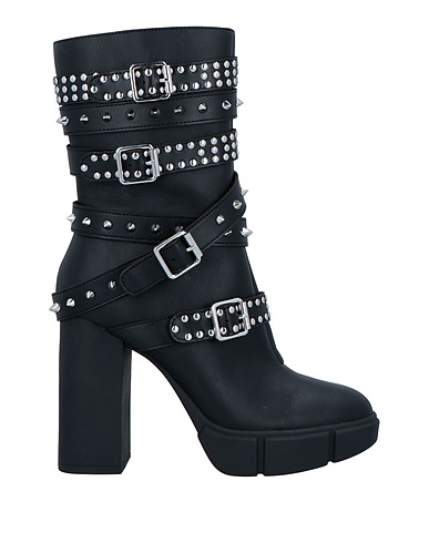 STEVE MADDEN Ankle boot Black Leather, Synthetic fibers