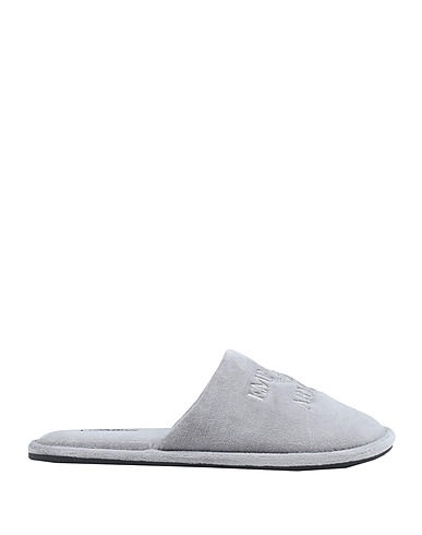EMPORIO ARMANI Slides and slippers Grey 77% Cotton, 23% Polyester