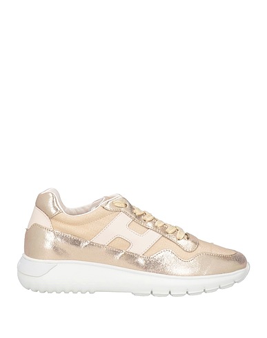 HOGAN Sneakers Platin Leder, Gewebefasern