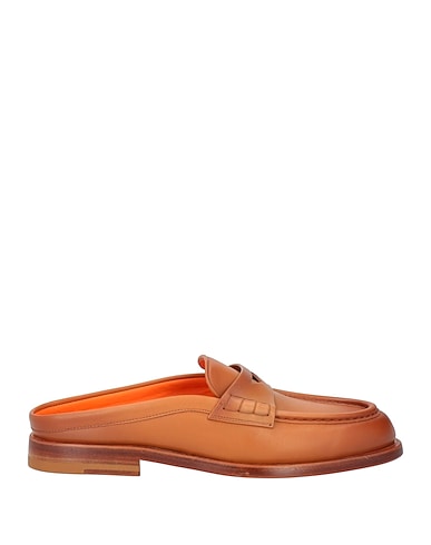 SANTONI Mules and clogs Camel Leather