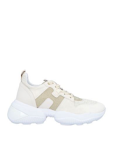 HOGAN Sneakers Cream Leather, Textile fibres