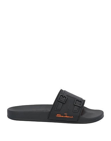 SANTONI Sandals Black Rubber