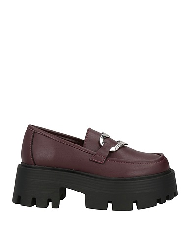 STEVE MADDEN Loafers Burgundy Textile fibers