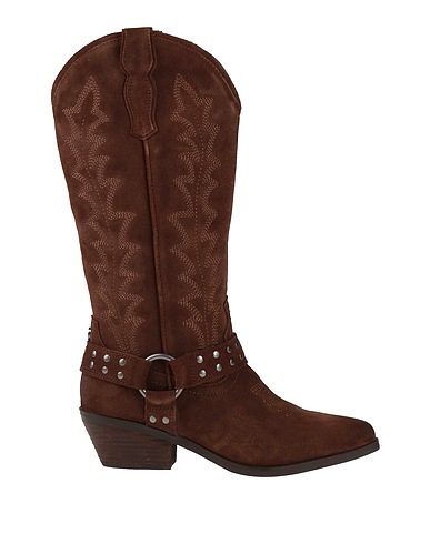 STEVE MADDEN Stivali Testa di moro Pelle, Fibre tessili