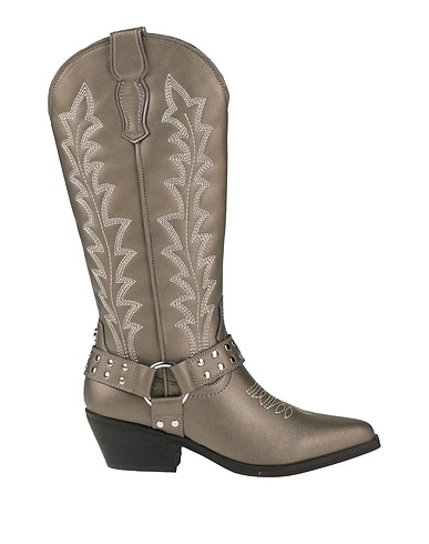 STEVE MADDEN Stiefel Grau Leder, Gewebefasern, Andere Fasern