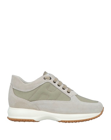 HOGAN Sneakers Grey Leather, Textile fibers