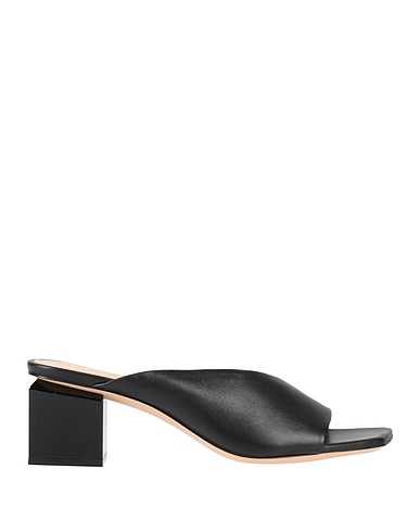 AGL Sandalen Schwarz Leder, Plastik