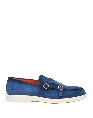 SANTONI Loafers Navy blue Leather