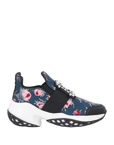 ROGER VIVIER Sneakers Navy Textile fibers, Leather