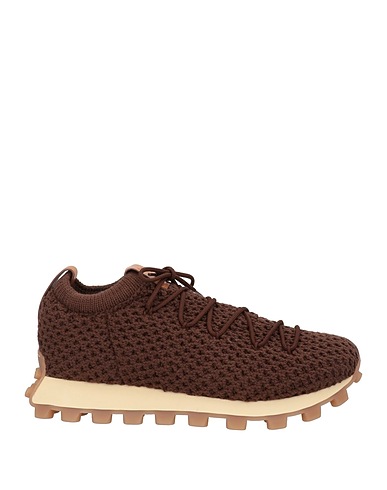 TOD'S Sneakers Brown Textile fibres, Leather