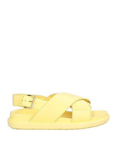 MARNI Sandals Pastel yellow Leather