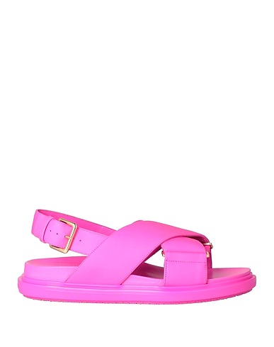 MARNI Sandals Fuchsia Leather