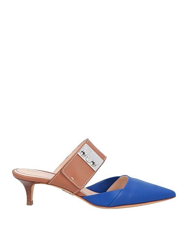 RODO Mules and clogs Navy Lambskin, Calfskin