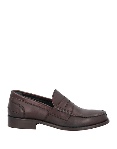 SAXONE Loafers Dark brown Leather