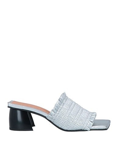 GANNI Sandals Silver Textile fibres