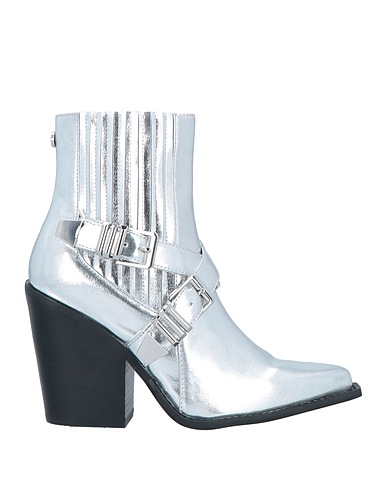 STEVE MADDEN Ankle boot Silver Textile fibres