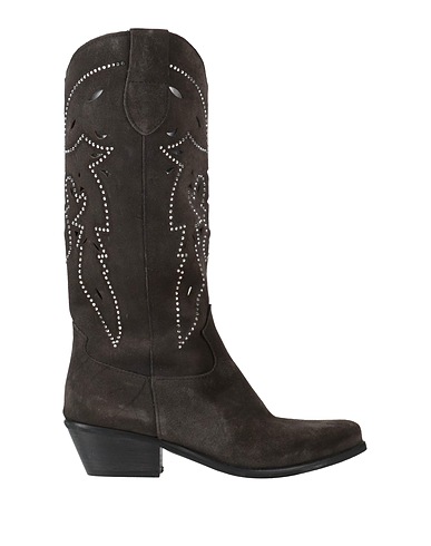 GENEVE Boots Charcoal Leather