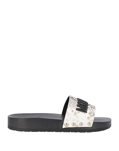MOSCHINO Sandals Light grey Leather