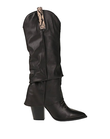 STEVE MADDEN Boots Black Leather, Other Fibres