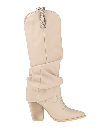 STEVE MADDEN Boots Beige Leather, Other Fibres