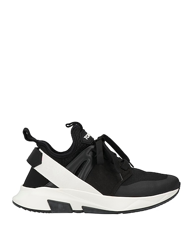TOM FORD Sneakers NERO Cuero, Fibras textiles