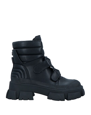 STEVE MADDEN Ankle boot Black Leather, Textile fibers