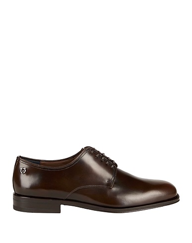 FERRAGAMO レースアップシューズ TRAMEZZA ダークブラウン 牛革（カーフ）