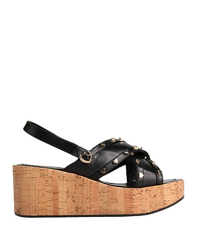 LOVE MOSCHINO Sandals NERO Calfskin