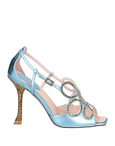 ROGER VIVIER Sandals Pastel blue Leather