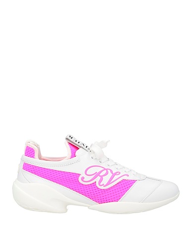 ROGER VIVIER Sneakers White Leather, Textile fibers