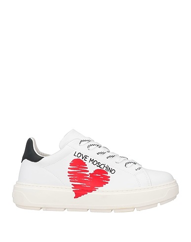 LOVE MOSCHINO Sneakers Weiß Kalbsleder
