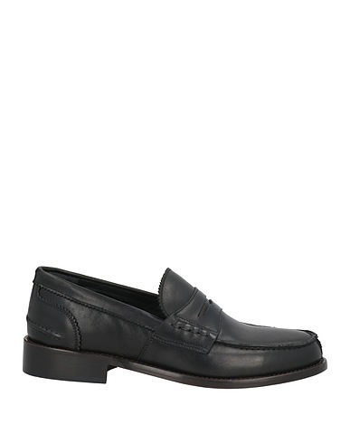 SAXONE Loafers Black Leather