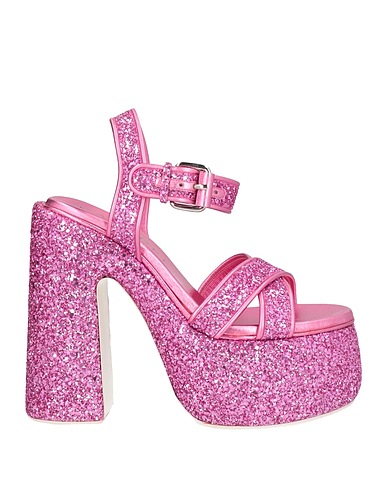 CASADEI Sandali Rosa Fibre tessili