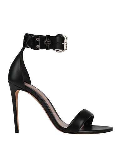 MCQUEEN Sandals Black Leather