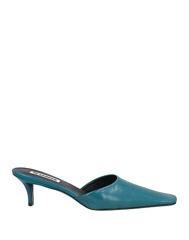 JIL SANDER Mules and clogs Deep teal Leather