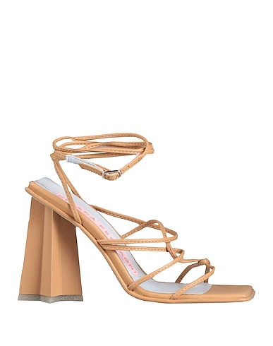 CHIARA FERRAGNI Sandali Nocciola Fibre tessili