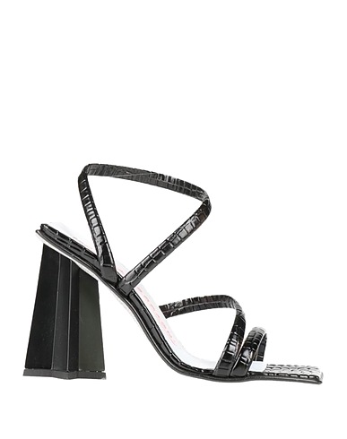 CHIARA FERRAGNI Sandals Black Textile fibers