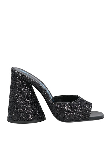 THE ATTICO Sandals Black Textile fibres