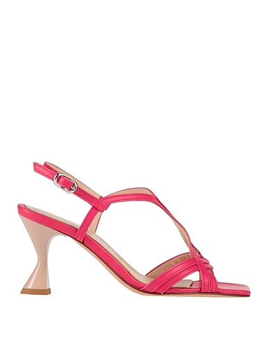 CRISTINA MILLOTTI Sandals Magenta Leather
