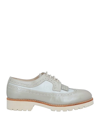 NERO GIARDINI Laced shoes Beige Leather