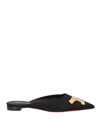 SANTONI Mules and clogs Black Textile fibers