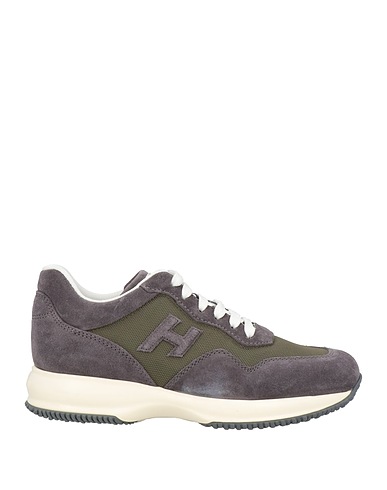 HOGAN Sneakers Piombo Pelle, Fibre tessili