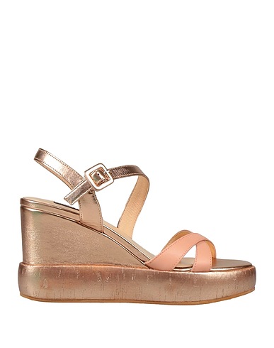 LUCIANO BARACHINI Sandals Antique rose Leather