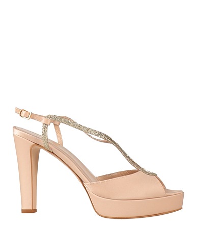 AMURI Sandalen Hellrosa Gewebefasern
