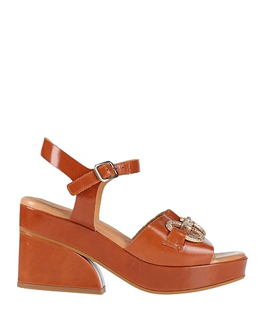 ELVIO ZANON Sandals Tan Leather