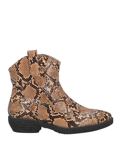 FRANCESCO MILANO Ankle boot Camel Textile fibers