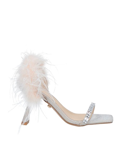 TWENTY FOUR HAITCH Sandals Silver Textile fibres