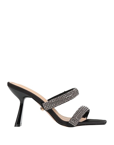 TWENTY FOUR HAITCH Sandals Black Textile fibres