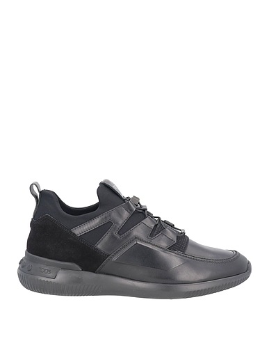 TOD'S NO_CODE Sneakers Black Leather, Textile fibers